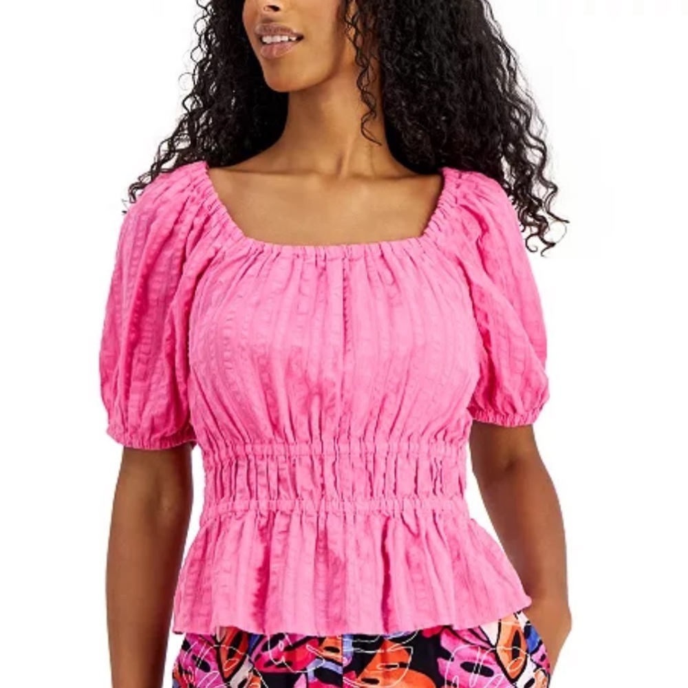 Tommy Hilfiger Pink Tonal Stripe blouse size small
